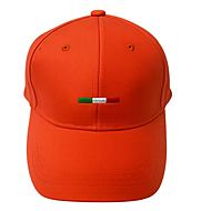 Cappello arancione con bandiera italiana