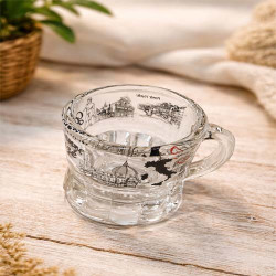 Prague Heritage Clear Glass Mug Vintage Landmark Design
