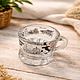 Tazza in Vetro Trasparente Heritage di Praga Design Vintage con Monumenti