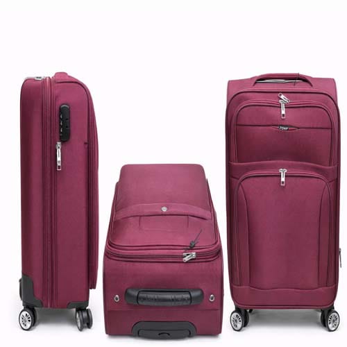 Premium Maroon Spinner Suitcase for Travel