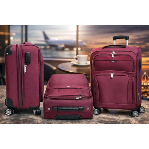 Premium Maroon Spinner Suitcase for Travel