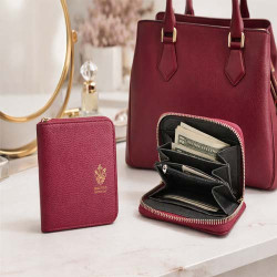 Elegant Burgundy Leather Wallet Secure & Spacious