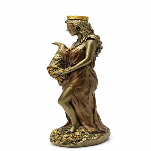 Roman Goddess Fortuna Statue Vintage Decor
