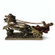 Roman Warrior Chariot Sculpture Vintage Decor