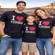 Smiling family with I love  Firenze t-shirt