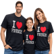 Smiling family with I love  Firenze t-shirt