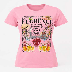 Stylish Florence Italy Old Time Printed Casual Top