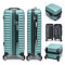 Teal Hard Shell Travel Suitcase with Spinner Wheels