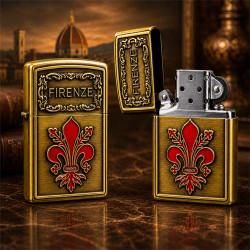 Vintage Firenze Brass Lighter