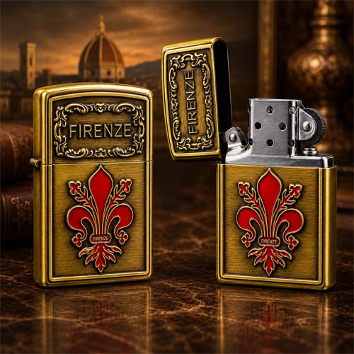 Vintage Firenze Brass Lighter