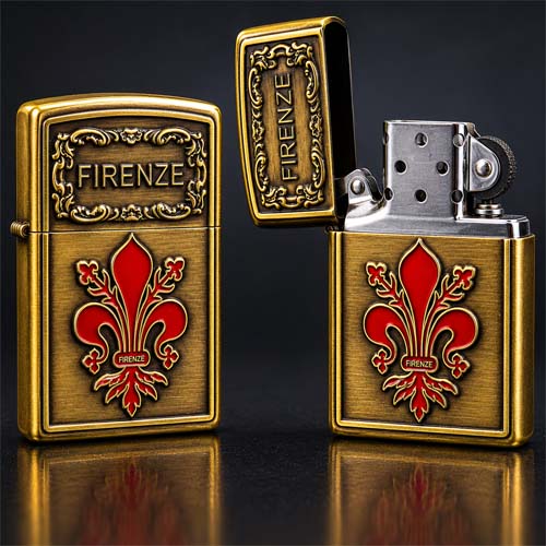 Vintage Firenze Brass Lighter