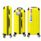 Yellow ABS Hard Shell Lightweight Spinner Travel Luggage