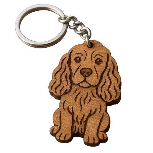 Portachiavi in Legno Cocker Spaniel