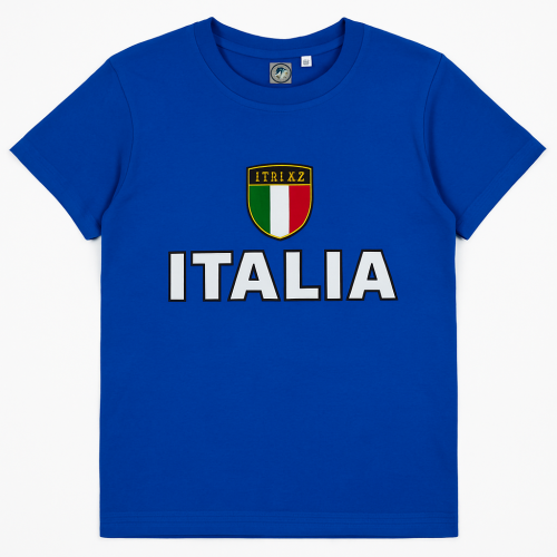 T-shirt grafica blu Italia per bambini: solo €16 da NR Gift Shop!