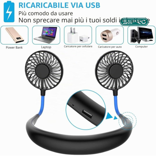 Siipro a collolight ventilatore portabile da collo sv/56g