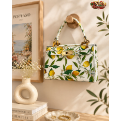 Borsa a Mano Floreale Agrumata di Lusso