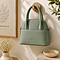Borsa a Mano in Vera Pelle Verde Salvia