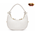 Borsa a spalla a mezzaluna bianca elegante