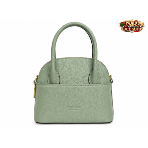 Eleganza e praticità: Borsa a Mano in Vera Pelle Verde Salvia a 70€