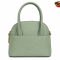 Borsa a Mano in Vera Pelle Verde Salvia
