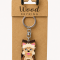 Portachiavi in Legno con Ciondolo Yorkshire Terrier