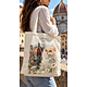 Borsa a Tracolla con Stampa di Gatti - Design di Firenze Italia