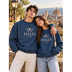 Felpa con ricamo Heritage ITALIA per Uomo e Donna
