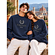 Felpa con colletto a girocollo ricamata Firenze Italia Premium Unisex – Taglie S-XXL