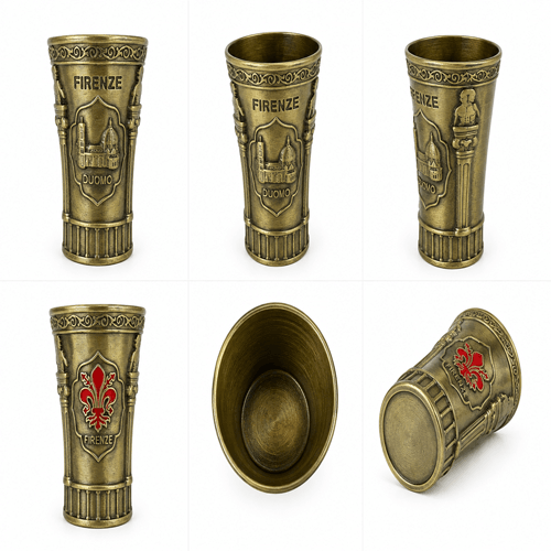 Eleganza e Storia: Tazza in Metallo Antico Firenze Duomo a 12,00€!