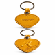 Portachiavi a Cuore in Pelle Italiana Giallo - Eleganza e Stile Unici!