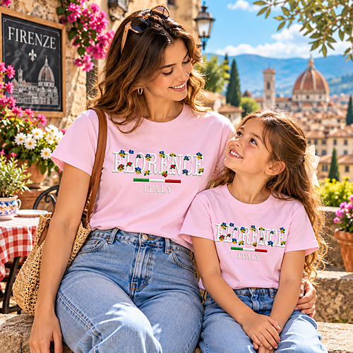 T-shirt Ricamata Firenze Italia