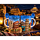 Set Tazza di Caffè con Cucchiaino Rappresentante i Monumenti Italiani