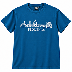 T-Shirt Skyline Blu - Design Firenze