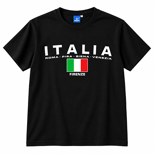 T-Shirt Classica Italiana per Uomini e Donne