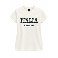T-shirt grafica floreale Italia