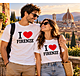 T-shirt I love Firenze per Uomini e Donne