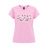 T-Shirt Italia Ricamata Rosa