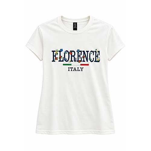 T-Shirt Ricamata Firenze per Donne