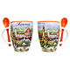 Tazza da caffè con paesaggio urbano italiano - Design elegante