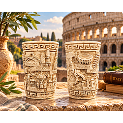 Tazze da caffè artigianali con monumenti italiani
