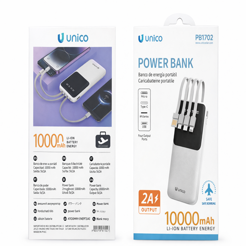 Ricarica Veloce e Potente: Unico 10000mAh Power Bank a soli 46€!