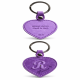 Eleganza senza tempo: Portachiavi in Pelle a Forma di Cuore Viola a 10€!