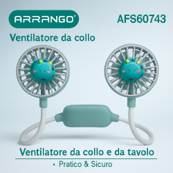 Ventilatore da Collo Ricaricabile Doppia Testa Ventilatore da Collo Ricaricabile Doppia Testa